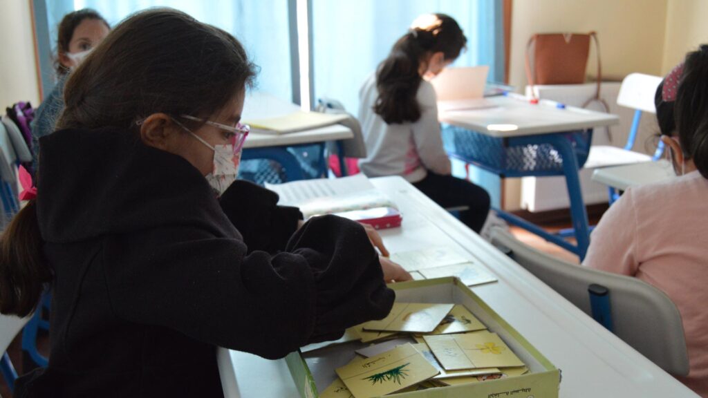 Education turns into a game with flash card sentences