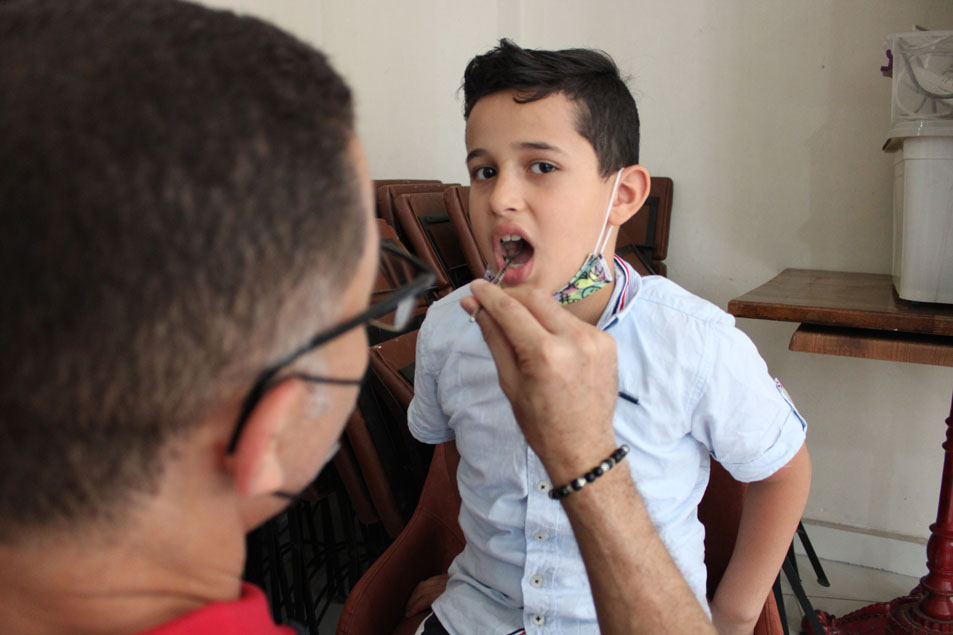 Dental check up and oral hygiene session along with tips on how to keep their teeth healthy with Dr Ammar Mosa.